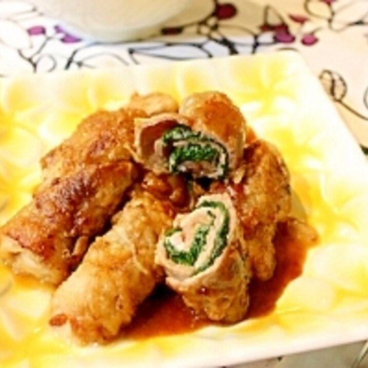 塩麹で☆豚肉の青ジソくるくる巻き